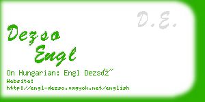 dezso engl business card